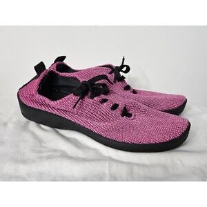 Arcopedico LS Pink Knit Lace Up Comfort Walking Shoes Womens EU 39 US 8-8.5